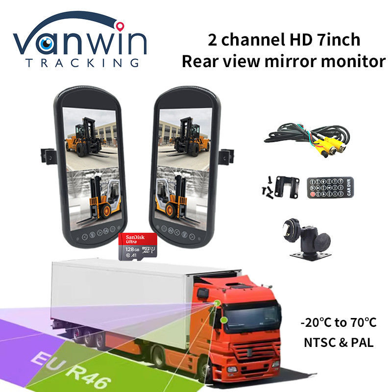 7 Zoll 2 Kanal HD 1-Wege-Audio-Eingabe-Auto-Monitor Rückspiegel High Digital Neues Panel