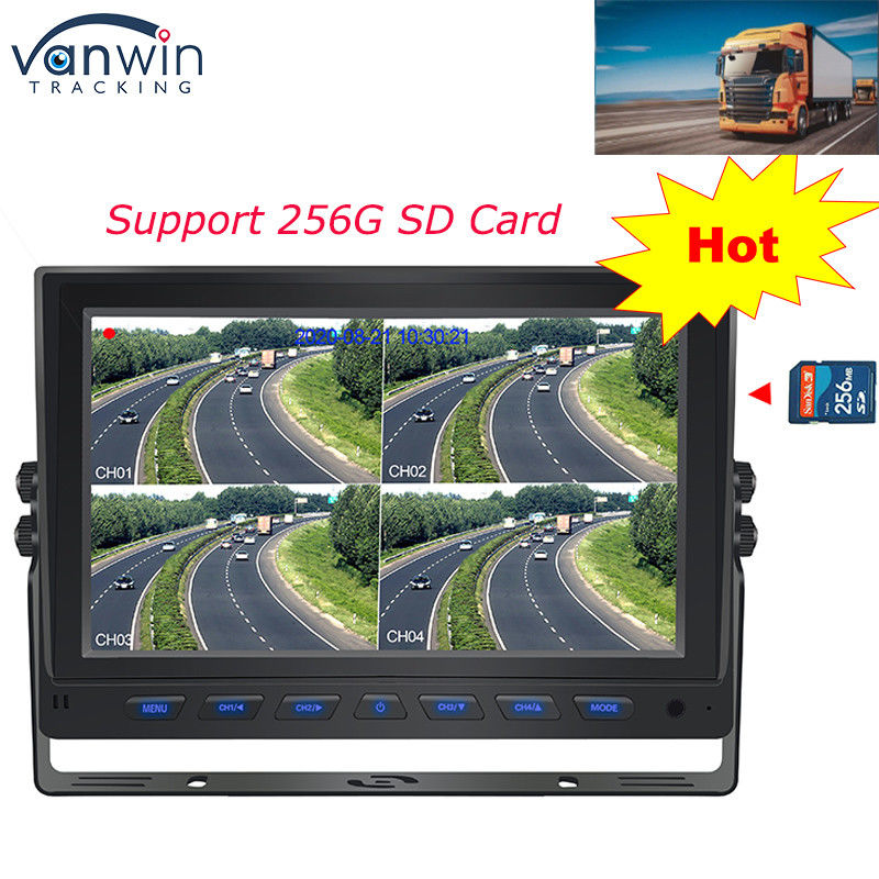 7 Zoll Echtzeit-GPS 4G AHD 4CH Monitor TFT Auto-Monitor Anzeige für Auto Bus LKW