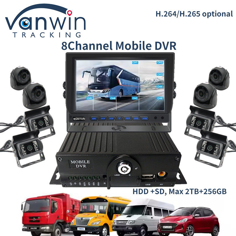 8 Kanal 1080P AHD Mobile DVR Fahrzeug CCTV MDVR 2TB HDD für Lkw Taxi Bus