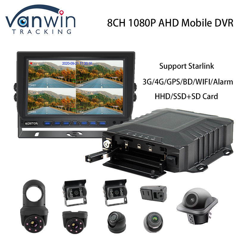4G Starlink 1080P AHD 8 Kanäle Autos CCTV MDVR GPS 4G WIFI Kamera System Mobil DVR
