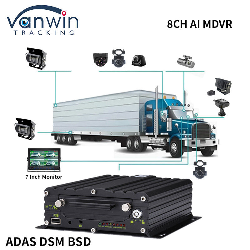 8CH CCTV-Recorder Auto MDVR KI Sicherheits-Frühwarnsystem Mobil DVR ADAS DMS BSD