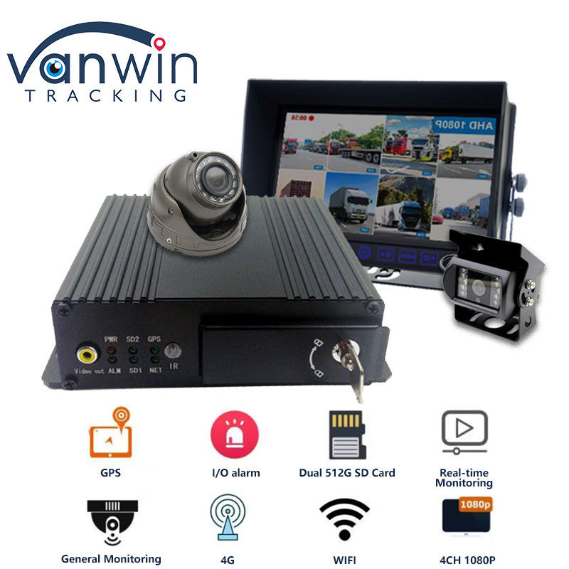 MAX 512 GB Dual SD-Karte Speicher 4CH Mobile DVR mit 4G GPS 1080P Full HD SD-Karte Mdvr
