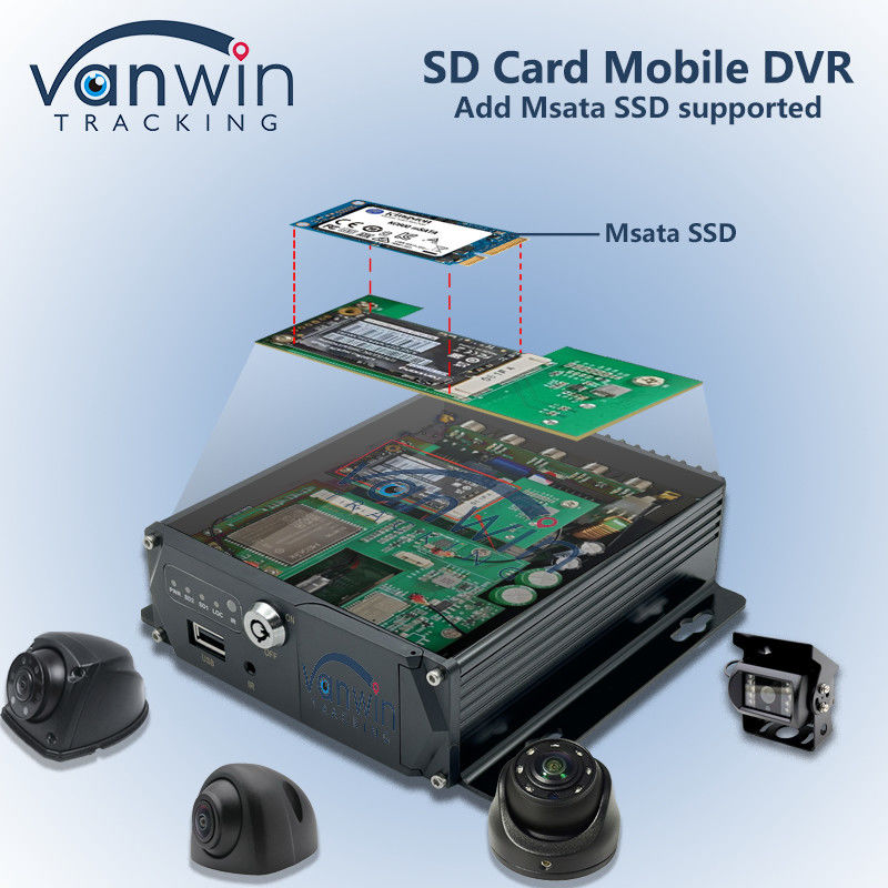 Mini-Größe Add Msata SSD unterstützt 4CH Mobile DVR 4G Fahrzeug GPS Tracking MDVR