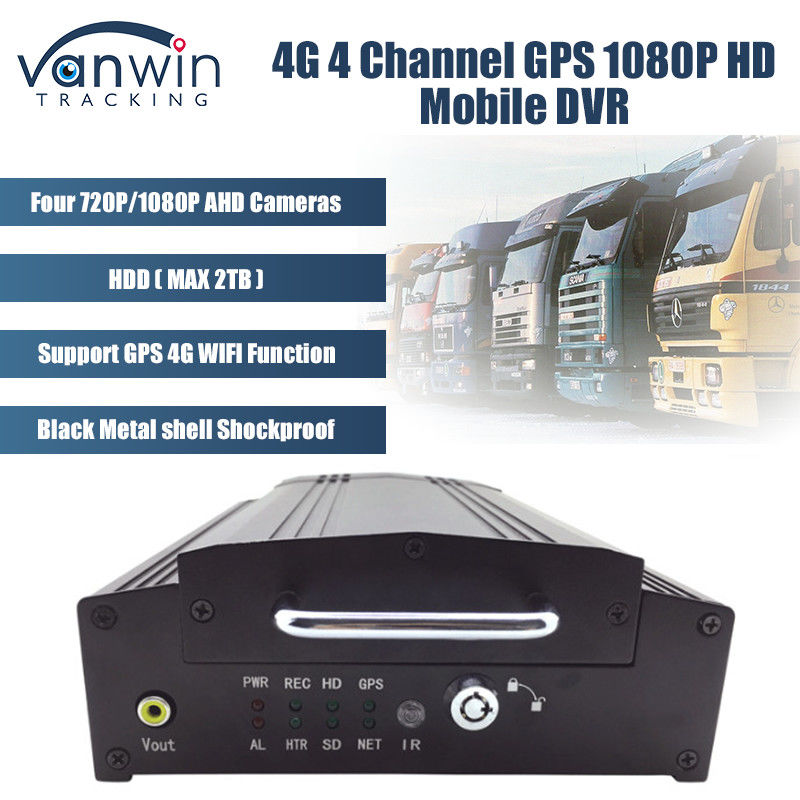 4CH 4G HDD Mobil DVR GPS WLAN Live Video Auto CCTV DVR Lastwagen Cmsv6 System