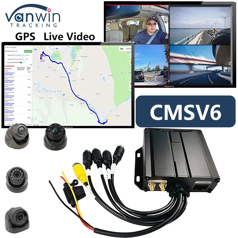 4CH Dual SD Card Mobile DVR Mini-Size Car Black Box im Fahrzeug CCTV 4G GPS MDVR