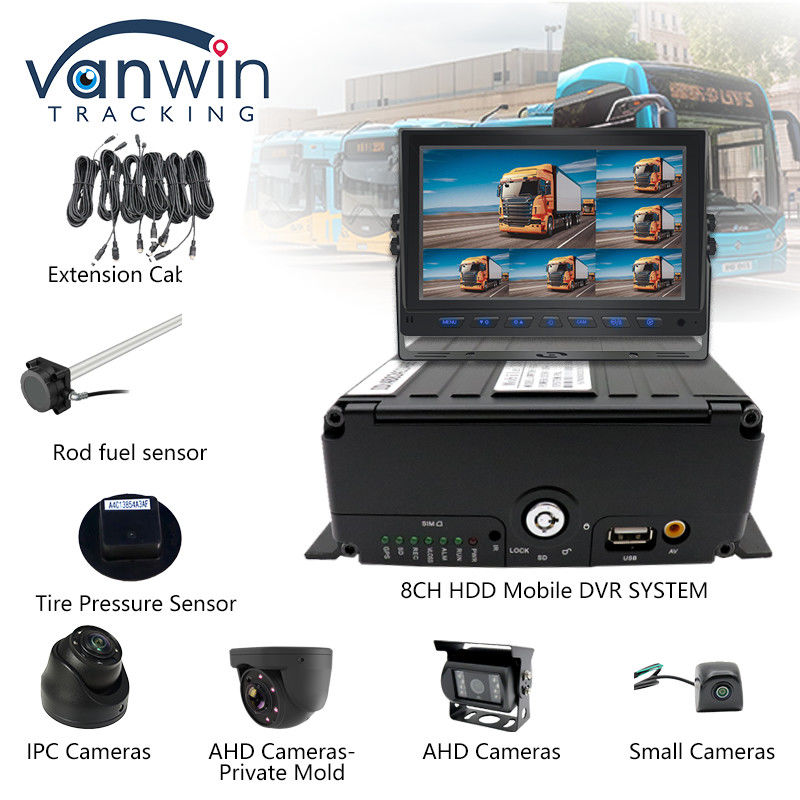 Full HD 1080P 8CH Mobile DVR H.265 CMSV6 Busfahrer 4G WLAN MDVR Autokamera Busfahrzeug