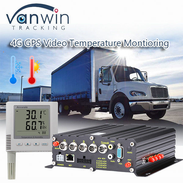 Temperaturüberwachungssystem für Gefrierfahrzeuge 4G Fahrzeug-GPS-MDVR alles in einer Lösung