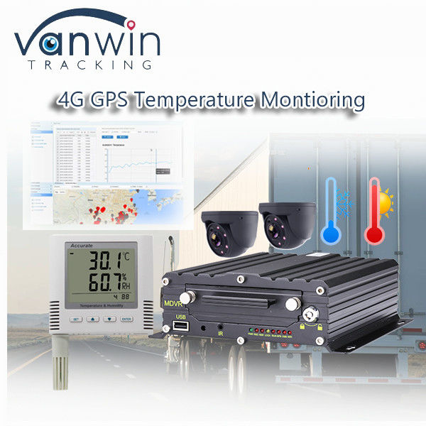 Wireless 4CH 4G GPS-Videorekorder Temperaturüberwachung für Kühlfahrzeuge