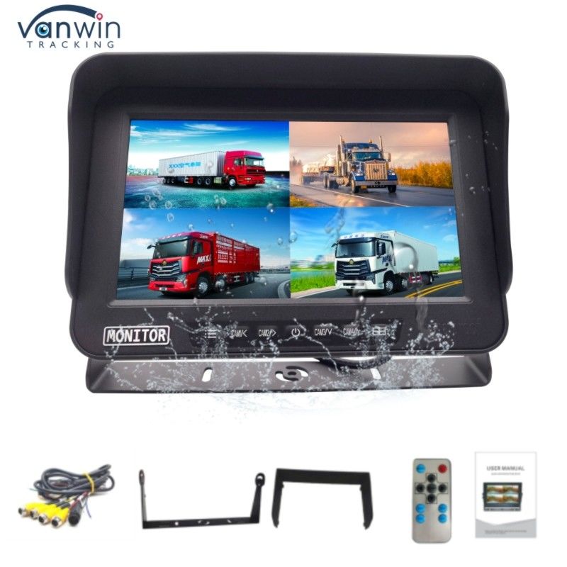 4 Kanal-KI-Auto-Monitor Wasserdicht IPX69 Explosionssicher 10" AHD-Display für mechanische Fahrzeuge