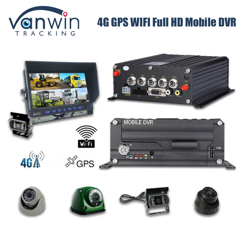 4CH 1080P HDD Mobile DVR 4G GPS Echtzeitüberwachung und Datenspeicherung
