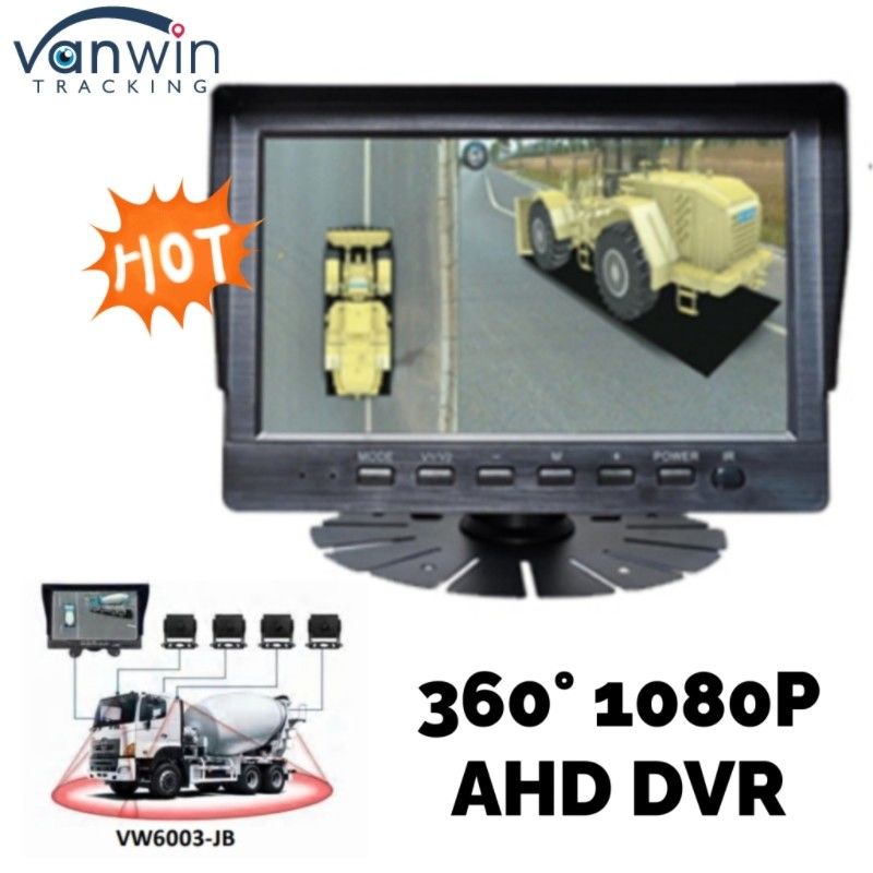 360-Grad-AHD-DVR 7 / 9 / 10,1-Zoll-Auto-Kamera-Aufnahmesystem für Lkw und Busse