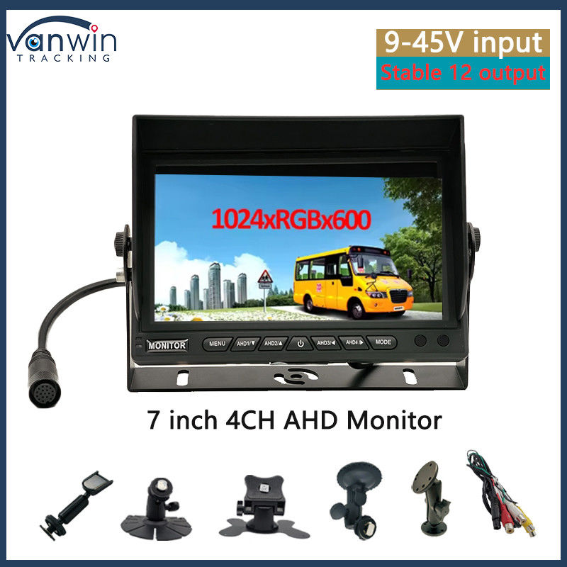 Auto-Monitor 7 Zoll VGA-Ausgang CCTV-Auto-kompatibel Sicherheitsüberwachung Bildschirm mit Sonnenhut mit U-Stand