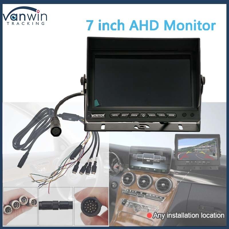 AHD 1080P MDVR Monitor 7 Zoll Split Display Monitor SD-Karte Kamera Rückwärtssicht Rückwärtsfahrt für RV Wohnmobil Lkw Bus