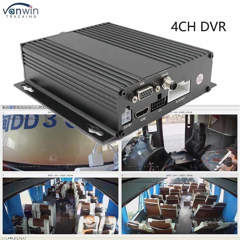1080P AHD Fernbedienung Autobus RV 3G 4G GPS Mobil HD 4CH DVR Video-Recorder