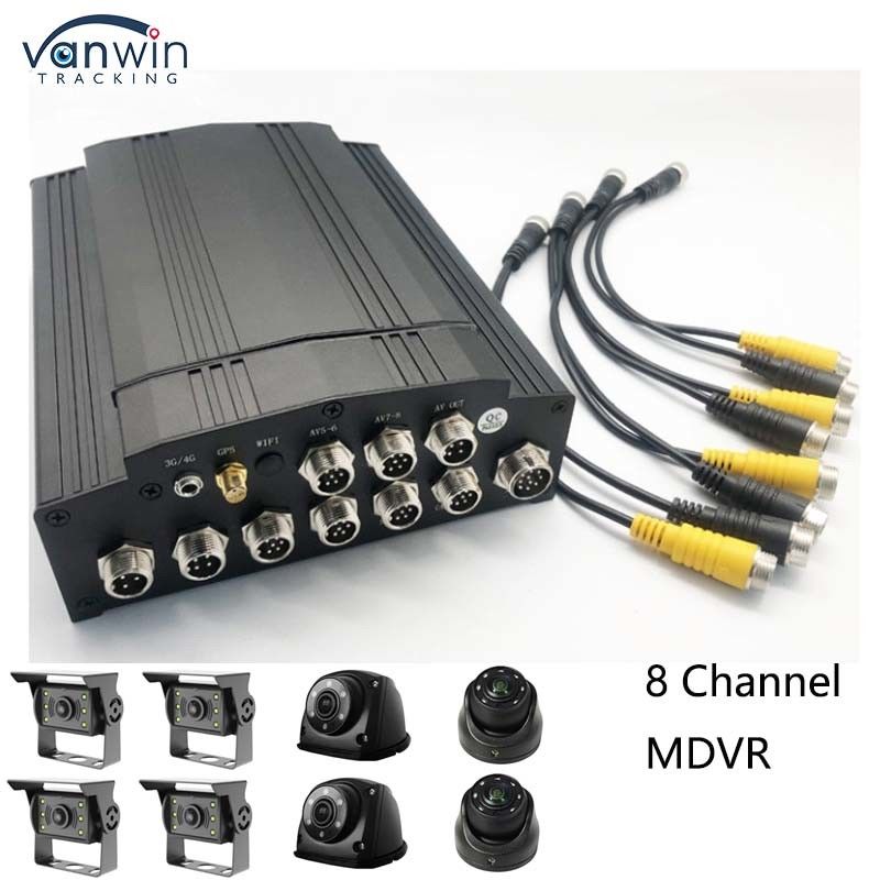 Hochleistungs 8CH Mobilfunk-CCTV-Recorder 1080P AHD und SD-Karte Backup für Taxi / Bus / LKW