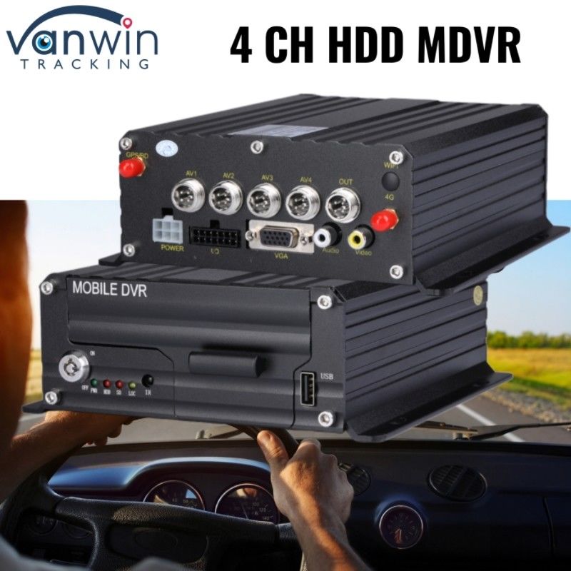 4CH 1080P DVR Flottenmanagement System HDD Digital Video Recorder mit 4G GPS Fahrzeugtracker