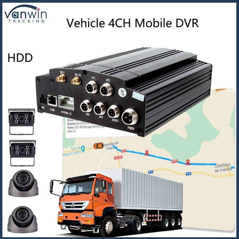 4 Kanal Mobil DVR 4G GPS WIFI HDD 1080P AHD Karte DVR für Stadtbus Lkw