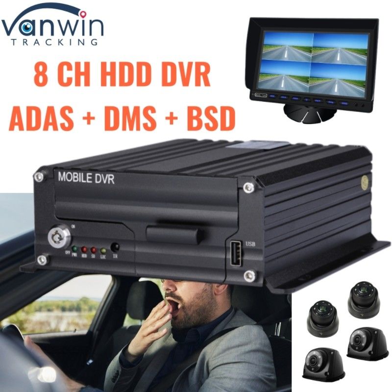 Advanced 8CH AI HDD DVR mit ADAS DMS BSD 4G GPS für die Überwachung der Fahrzeugsicherheit