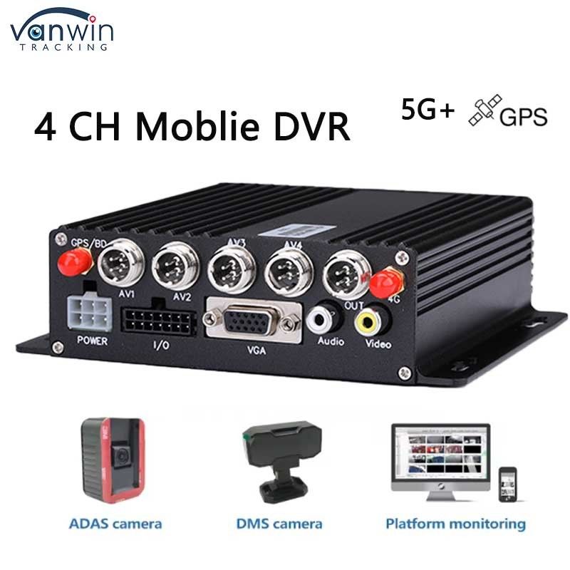 4-Kanal-Fahrzeug-DVR mit 5G-GPS-AHD-Kamera SD-Karte Video-Recorder für Lkw-Bus