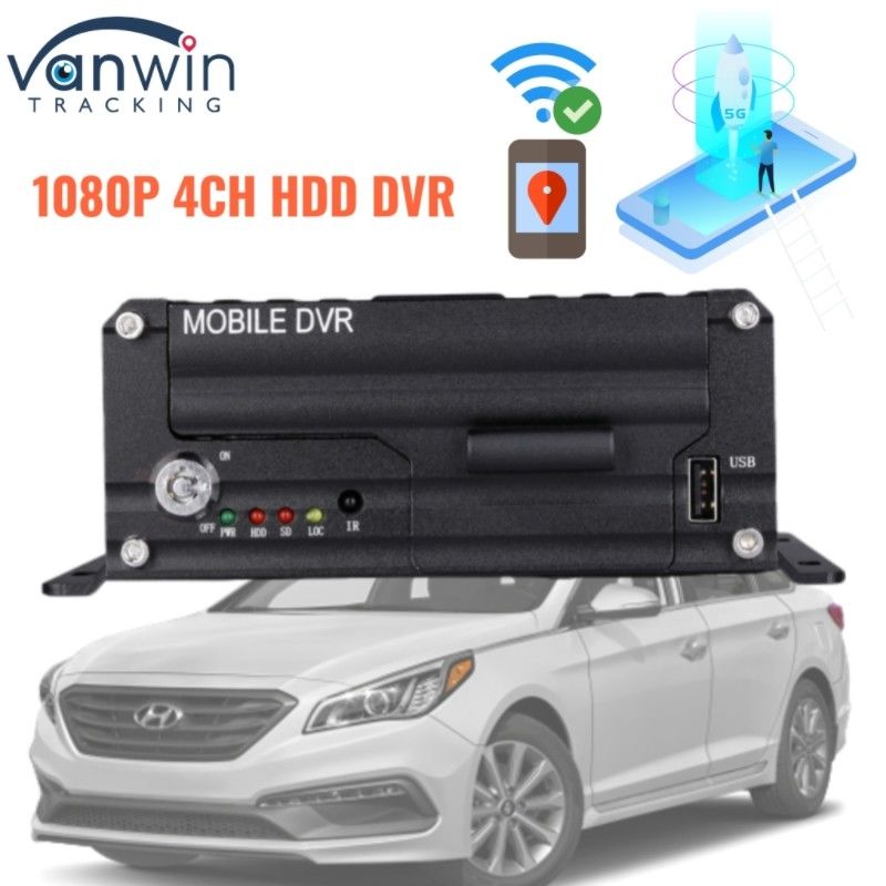 1080P 4CH HDD DVR 5G GPS Tracker Fahrzeugüberwachungssystem für die Flottensicherheit
