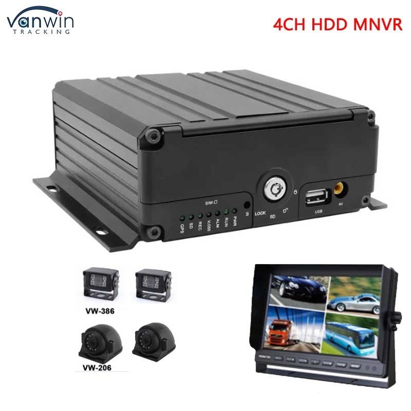 4CH 1080P AHD 3G 4G WIFI und GPS SD HHD Mobile NVR für Bus / Lastwagen / Taxi