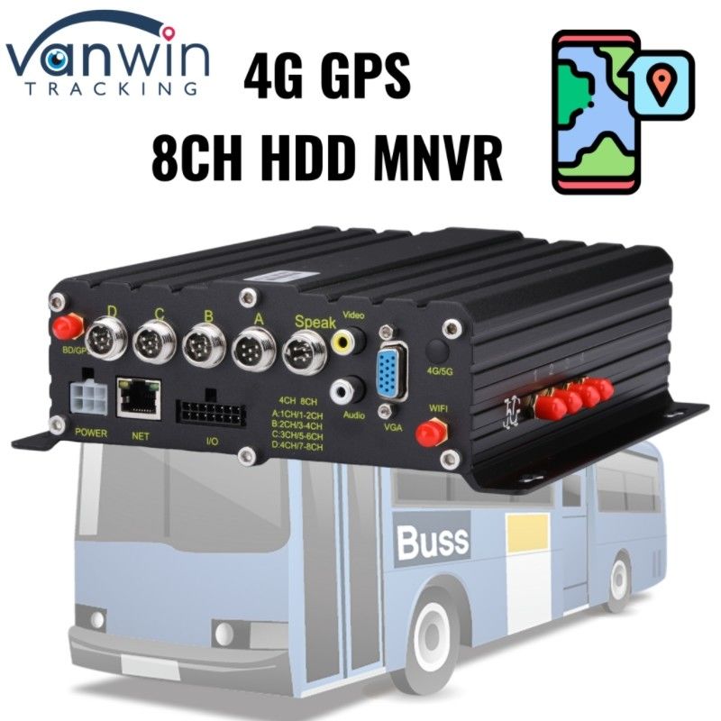 OEM 8-Kanal-HDD MNVR Fahrzeugsicherheits-Video-Recorder für Lkw- und Busfahrzeugflotte