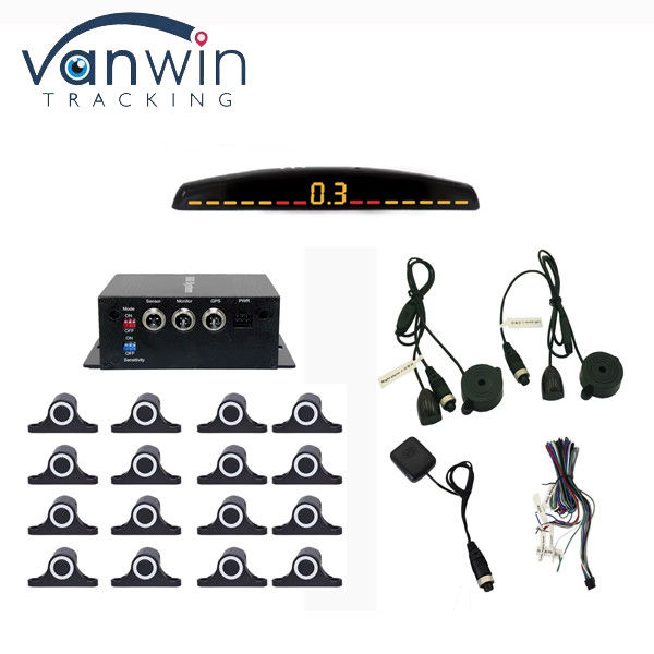 LCD-Display 12 Sensoren Rückwärtssicherung Unterstützung Radar Monitor Parksystem für 5M-Schwerlastwagen