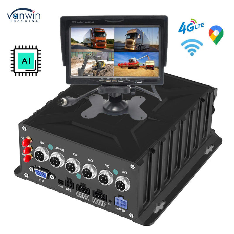 4CH 1080P Fahrzeugüberwachung Rückwärtssicherungskamera KI MDVR System Fahrzeug GPS-Tracker