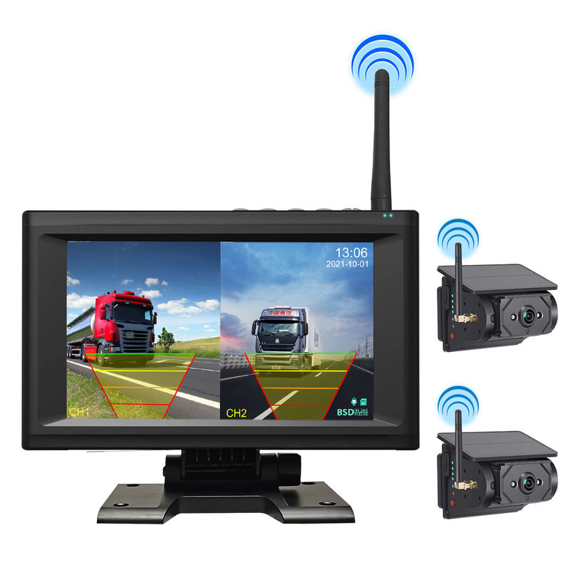 7-Zoll wasserdichter Bildschirm 1/2/4CH drahtloses automatisches Ladesystem für Überwachungskameras