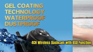 Drahtlose 4-Kanal-720P-Dashcam für LKWs/Wohnmobile – 7-Zoll-IPS-BSD-Alarm, magnetisch und wiederaufladbar